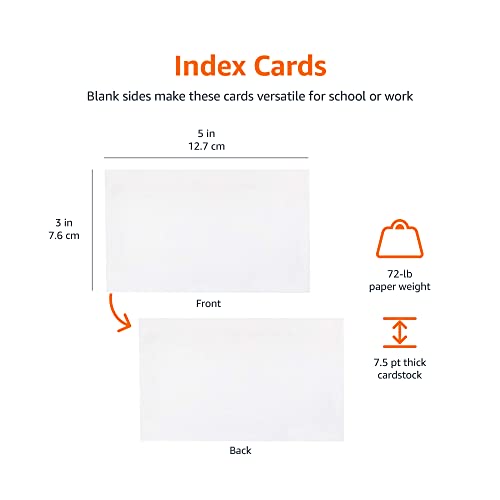 Amazon Basics B07X5CSNVH Blank Index Cards, 1000 Count thumb #5