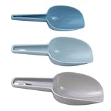 AUEAR, Set of 3 Ice Scoop Multi-Purpose Measuring Scoops Plastic Kitchen Scoops Bar Scooper for...
