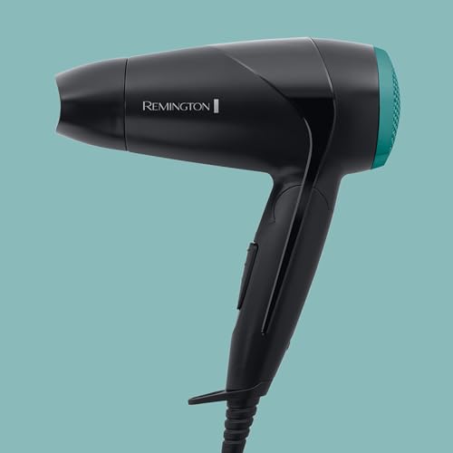 Miniatura 4 de Remington Secador de Pelo Pequeño Compacto, Secador de Viaje, 2000W, Plegable, Ideal Gimnasio, Concentrador, Difusor Compacto, Caudal 60km/h, 3 Temperaturas, 2 Velocidades, Gancho Para Colgar - D1500