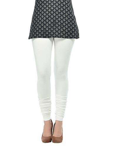 Image of Frenchtrendz Women's Cotton Spandex Stretchable Mid Rise Slim Fit Churidar Leggings Pull On