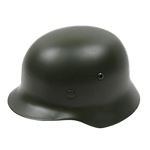 German WW2 World War 2 M35 Steel Helmet with Leather Lining for Paintball Airsoft(OD)