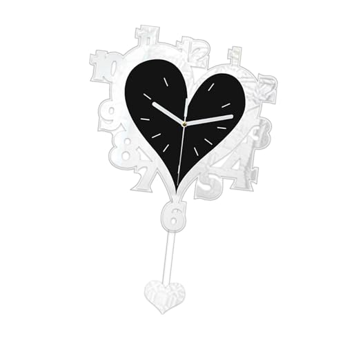 rockible Heart Shaped Wall Clock Timepiece Decorative Hanging Clock for Kitchen Home...