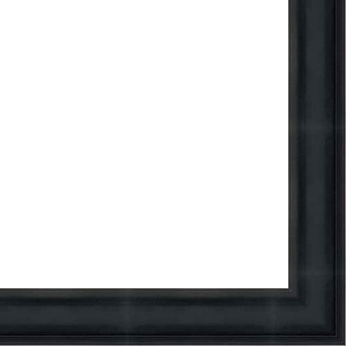 Picture Frame Moulding (Wood) 100ft Bundle - Traditional Black Finish - 2.25" Width - 5/8" Rabbet Depth