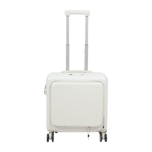 WINPANG Valise à roulettes avec serrure à combinaison - Port USB - Charge maximale : 30 kg - Idéale pour les voyages, les voyages d'affaires, les vacances - Blanc, Blanc., Valise à roulettes
