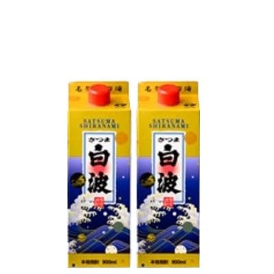 (毎月定期便)(さつま白波)25度(900ml)×2パック セット 全3回