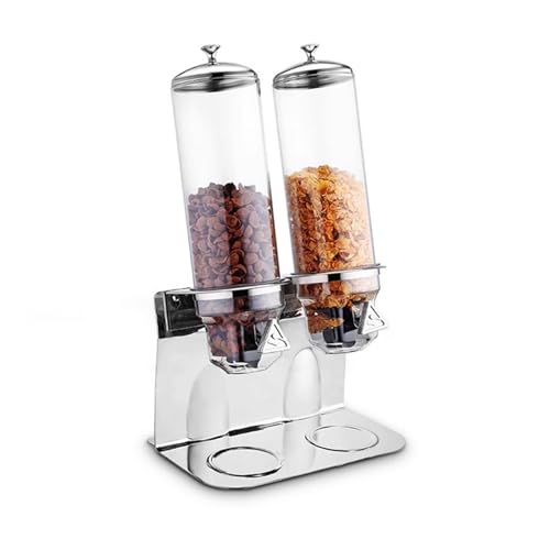Cereal Dispenser with Stainless Steel Base – 12L Dry Food Canister...