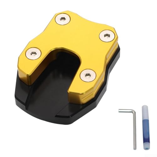 Honseadek Soporte para placa de cubierta de motocicleta ahora para soporte lateral de aluminio CNC, soporte de extensión para Pcx 160 150 125 2010 para pedal ampliado Base Pad Tipping (dorado)