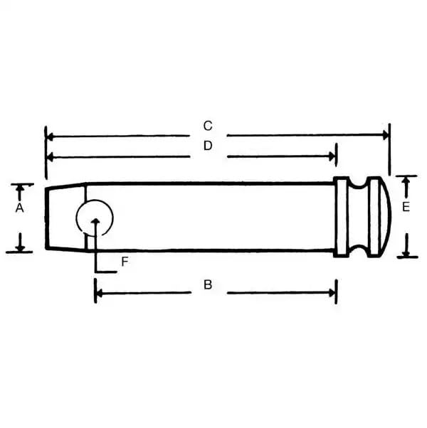 Cyclingcolors Bulon Pasador de Enganche Remolque Tractor Clavija Coche Pin Bloqueo Eje Perno Acero Bola 16mm x 93mm