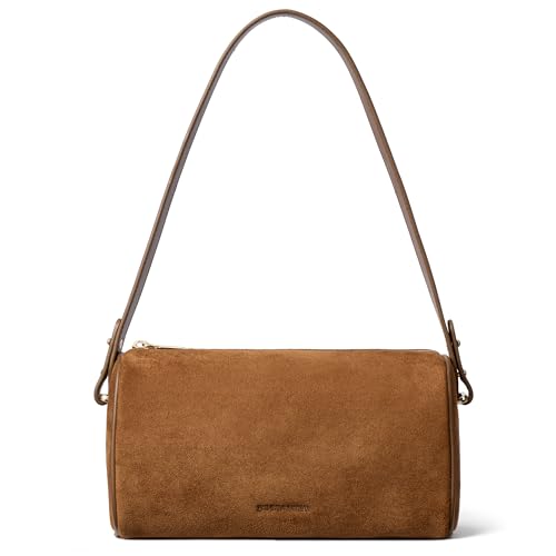 Image of BOSTANTEN Shoulder Bag for Women Suede Leather Crossbody Purse with 2 Strap