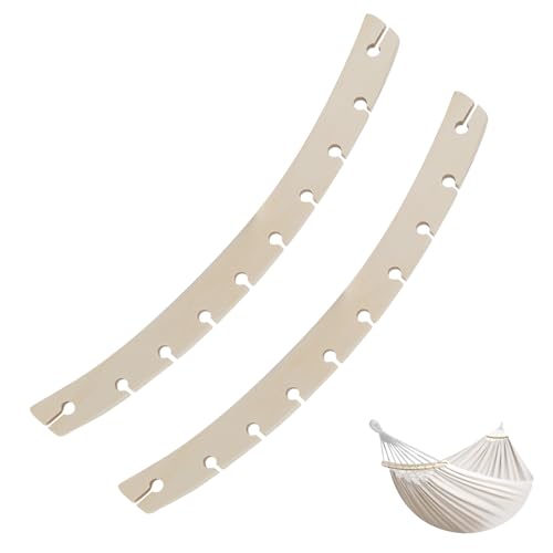 2 Pack Detachable Hammock Spreader Bars, Wooden Hammock Bars for Outdoor Hanging Hammocks, No Tools Need, Provides Flatter Surface, Durable Portable Replacement Crossbars for Garden, Patio, Backyard