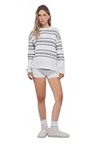 Short en maille total look Springfield Total Look Knitted Short Knitwear, Dark Brown, S Women\'s