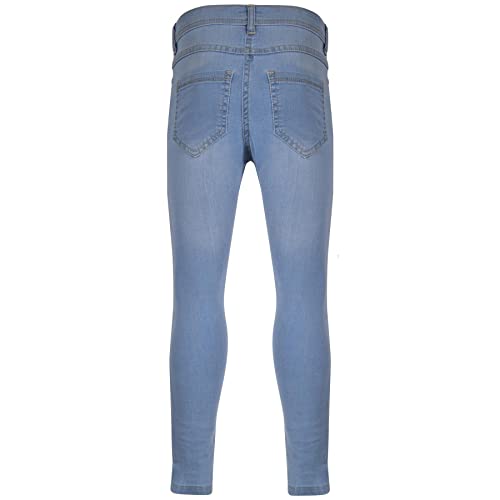 Boys Skinny Jeans Ripped High Waisted Light Blue for Teens Casual Cotton Patched Age 5-14 Years2