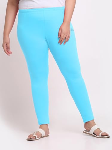 Image of Soft Cotton Ankle Lenght Solid Regular and Plus 35 Colours Leggings for Womens and Girls (Sizes :- M to 6XL)