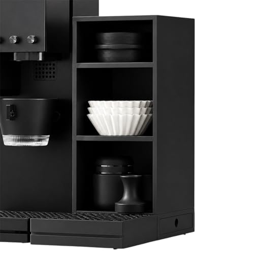 Coffee Accessories Organizer Compatible with xBloom Studio Coffee Machine Side Shelf with Drip Tray Storage Drawer Pod Holder Tool Organizer Countertop Coffee Station Rack