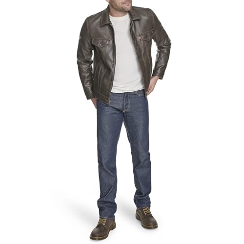 Image of Levi's Men's Faux Leather Classic Trucker Jacket
