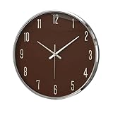 CWZZWS Relojes de Pared Redondos operados de Pared de Pared Simple Fashion Style Decor Reloj para casa/Oficina/Escuela/Sala de Estar sin Ticking