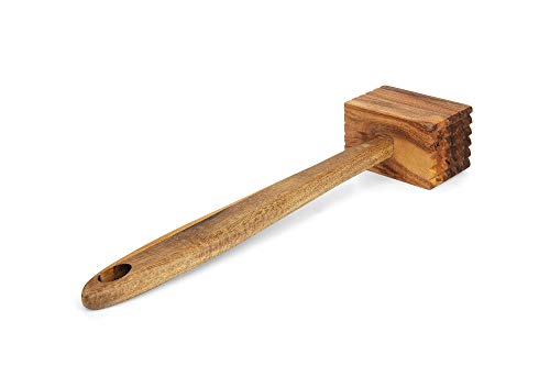 Ironwood Gourmet Tenderizador de carne de madeira de acácia, 30 cm, marrom