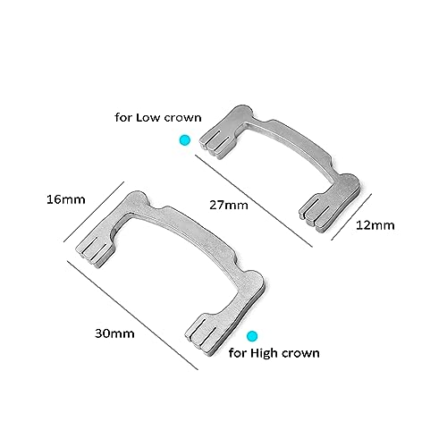 Image of 2Pcs Dental Resin Polishing Strips Holder, Stainless Steel Holder for High /Low Crown Interproximal Restorative Polishing Dentist Tools, Autoclavable
