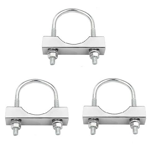 NBR U Clamp and Cut Clamp Metal for Antenna Mast Pipe with Nut And Washer- 3 Pc.-image-20