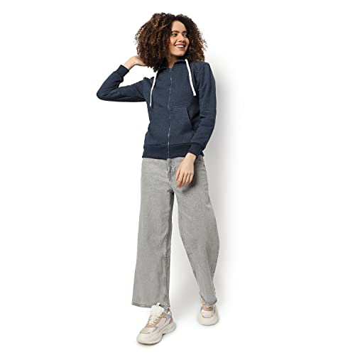 Image of PINACOLADA Women Stylish Zipper Sweatshirt Regular Fit for Casual Wear | Full Sleeves | Cotton | Sweatshirt Crafted with Comfort Fit and High Performance for Everyday Wear