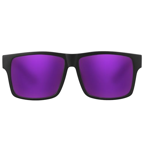 TOROE Matte Black TR90 Frame RANGE Polarized Colored Mirror SR+ Sunglasses For Outdoor Performance Sports w PC lenses4