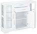 Kings Brand Furniture Kitchen Storage Cabinet Buffet with Glass Doors, White,