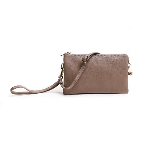 Image of JEN & CO. Riley Crossbody Bags for Women Vegan Leather Wristlet Clutch Wallet Purses Handbags with 2 Straps