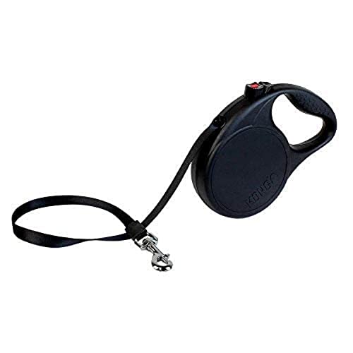 KONG Sentier rétractable Medium noir pour stopper les tractions de chien
