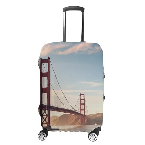 Carry on Luggage Cover Golden Gate Bridge Suitcase Covers for Luggages Tsa Approved Travel Luggage Sleeve Protector Elastic Suitcase Protector Anti-Scratch Washable Fits 19-30 Inch Case -L