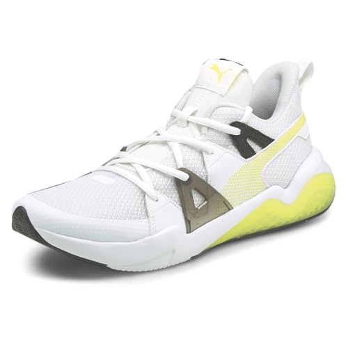 Puma Men's Cell Fraction Running Shoe, White-Yellow Glow, 123