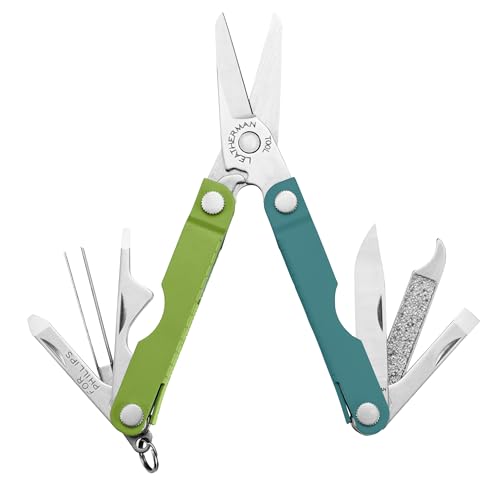 Image of LEATHERMAN, Micra, Keychain Multi-tool with Grooming Tools, Mini Pocketknife for Everyday Carry (EDC), Hobbies & Outdoors, Built in the USA, Teal Twist