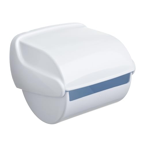 TATAY Portarotolo con coperchio Modello Olympia, in Polypropylene (PP) Colore Bianco Misure 13 x 13.5 cm