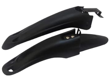 Shrenik Kids Bicycle Mudguard 20T Cycle 20 Inch for Kids Cycle Fender Heavy Plastic Material Clip-on Front & Rear Set Color Black