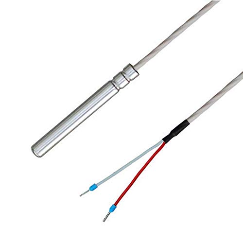 iOVEO 038HT01205 - PT100 - Kabelfühler/Temperaturfühler mit Teflon-Anschlussleitung (PTFE) bis 250°C, IP67 wasserdicht, lebensmittelecht, 5 Meter