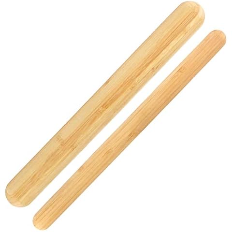 Bamboo French Style Rolling Pin Assortment - 1 Thick/1 Thin w/Rounded Ends - 1 Each Cover