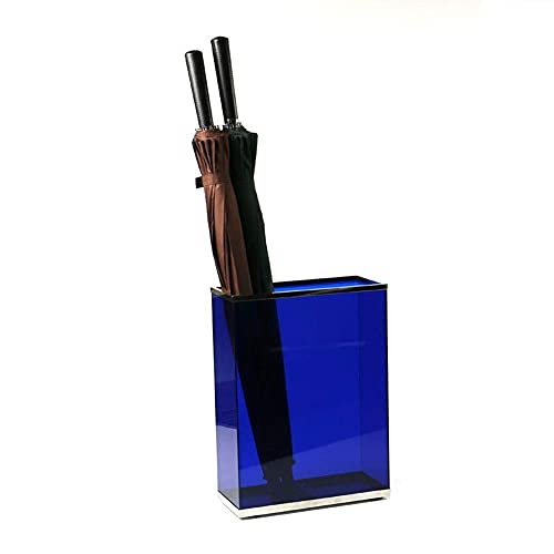 Sywlwxkq Umbrella Stands,Umbrella Stand,Creative Stainless Steel Umbrella Bucket,Used for Porch Hotel Office Umbrella Bucket,Blue