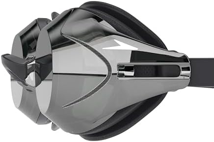 Speedo Unisex Adult Vanquisher 3.0 Optical Mirrored Swim Goggle- Speedo Black/Smoke/Silver Mirror, -2.5 - 2