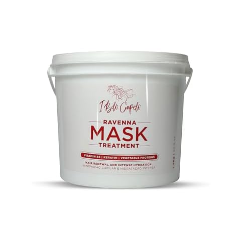 Ravenna Professional Hair Mask for Damaged Hair - Intense Shine & Moisture for All Hair Types - Deep Conditioning Hair Mask for Dry Hair, Mascarilla Para El Cabello, Large Size 1.5 kg/52.9 fl oz. Cover