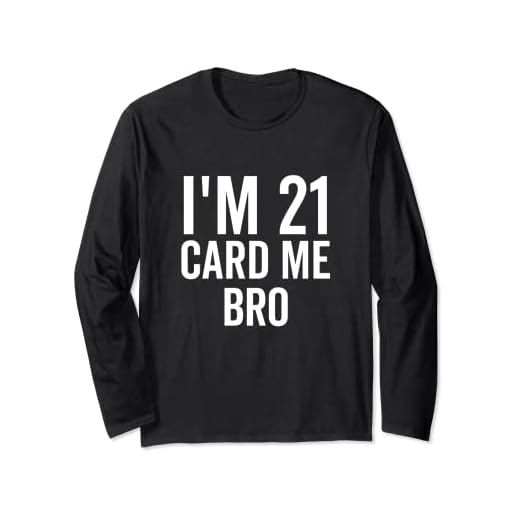 Tarjeta de felicitación de 21 años divertida para el cumpleaños número 21 Manga Larga