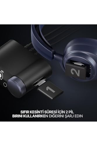 Image of SteelSeries Arctis Nova Pro Omni - Hi-Res Wireless Gaming Headset, 96kHz /24bit, ANC, ClearCast Pro Mic, AI Noise Rejection, Mobile App, Mix 2.4GHz + BT, OmniPlay PC+PlayStation+Xbox - Midnight Blue