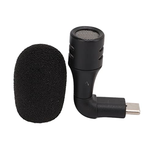 Mini Microphone pour Smartphone à Prise de Type C, Micro Omnidirectionnel Haute sensibilité pour Chat Vocal, Vidéoconférence, Micro Plug and Play pour Téléphones avec Interface de Type C