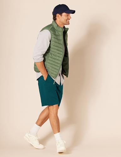 Image of Amazon Essentials Men's Classic-Fit 9 inch Cotton Twill Chino Shorts with Button-Through Pockets