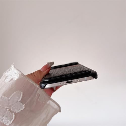 Étui en cuir de luxe iPhone 16 Plus kaki élégant - 6