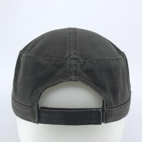 Image of The Vintage Year Heavy Stitching Washed Cotton Cadet Hat - Durable Military Baseball Cap for Men & Women, Outdoor Casual Wear