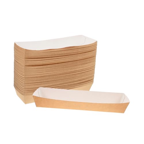 SOLUSTRE Food Distribution Box Snack Trays 50pcs Paper Trays for Takeout Bbq Picnic Carnival Decorations for Party