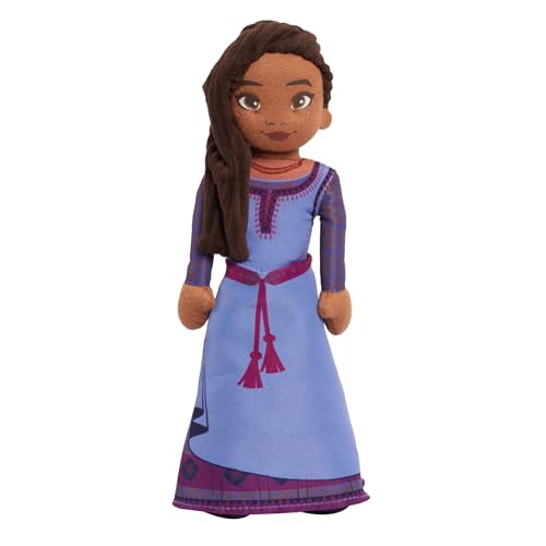 Disney Wish 8-inch Talking Plush Asha Interactive Toy Black Hair and Purple Dress Kids Toys for Ages 2 Up by Just Play