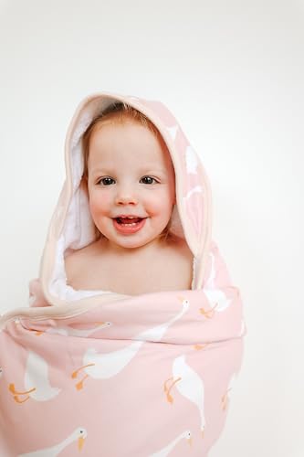 Image of Copper Pearl Hooded Bath Towels Premium Knit /Terry Cloth Baby Towels with Hood, Pockets, and Cool Designs - Great to Gift and Make Bath Time Fun - Baby Bath Towel, Goosie