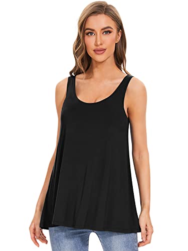 Air Curvey Tank Tops for Women Build in Bra Casual Flowy Tank Pleated Loose Fit S-XXXXL2