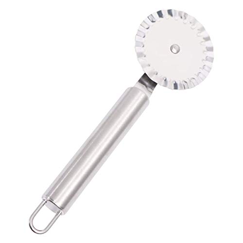 Pastry Ravioli Wheel Cutter, Stainless Steel Single/Double Roller Pizza Slicer Wheel Cutters, Pastry Pasta Pie Crusts Cookies Crimper Cutter Dough Pizza Ravioli Wheel Tools Wavy Edge Blade