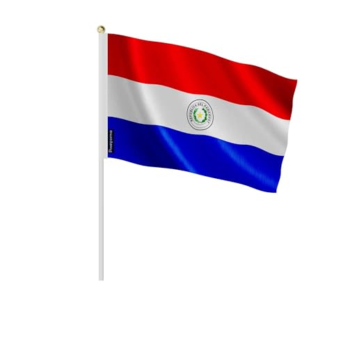 Petit drapeau Paraguay 14x21cm lot de 100 pour défilé et fête